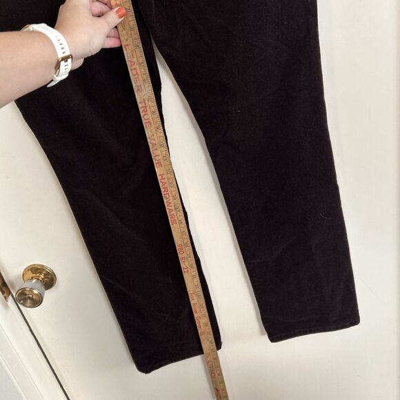 Chaps Womens Dark Brown Chocolate Straight Leg Bootcut Corduroy Pants 14 Y2K Hip - Picture 6 of 8